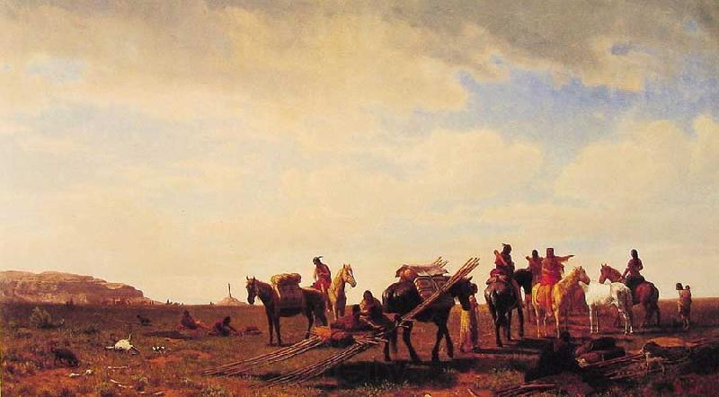 Albert Bierstadt Indians Travelling near Fort Laramie France oil painting art
